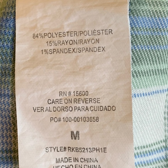 REWIND TARTAN GREEN/WHITE PLAID SKIRT. JUNIOR SIZE MEDIUM - Picture 6 of 7